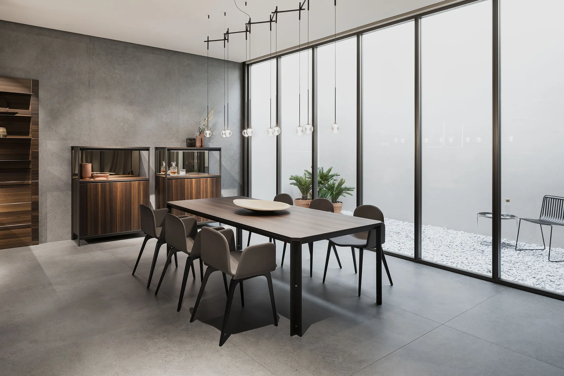 Comedor con mueble bar