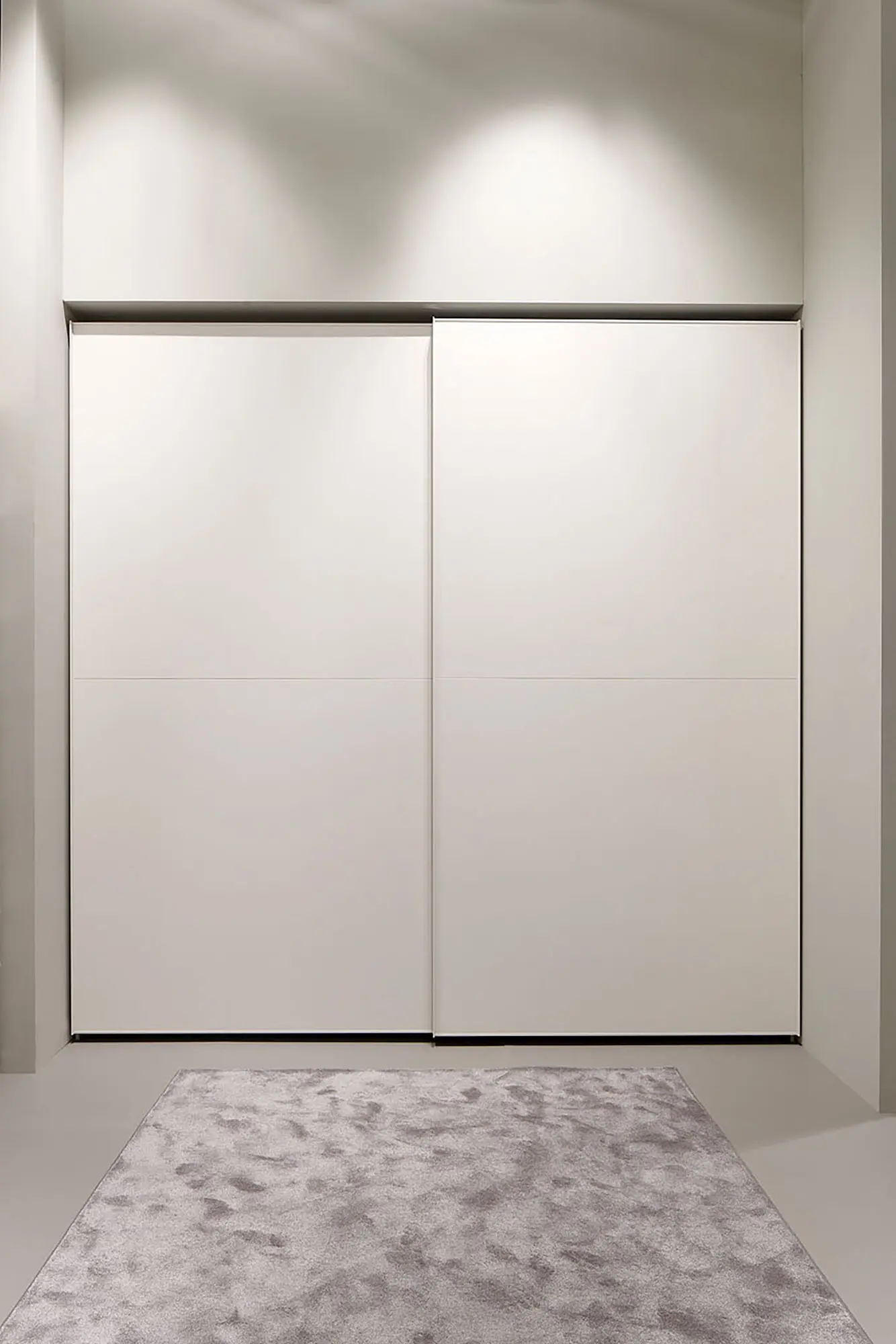 Puerta corredera blanca